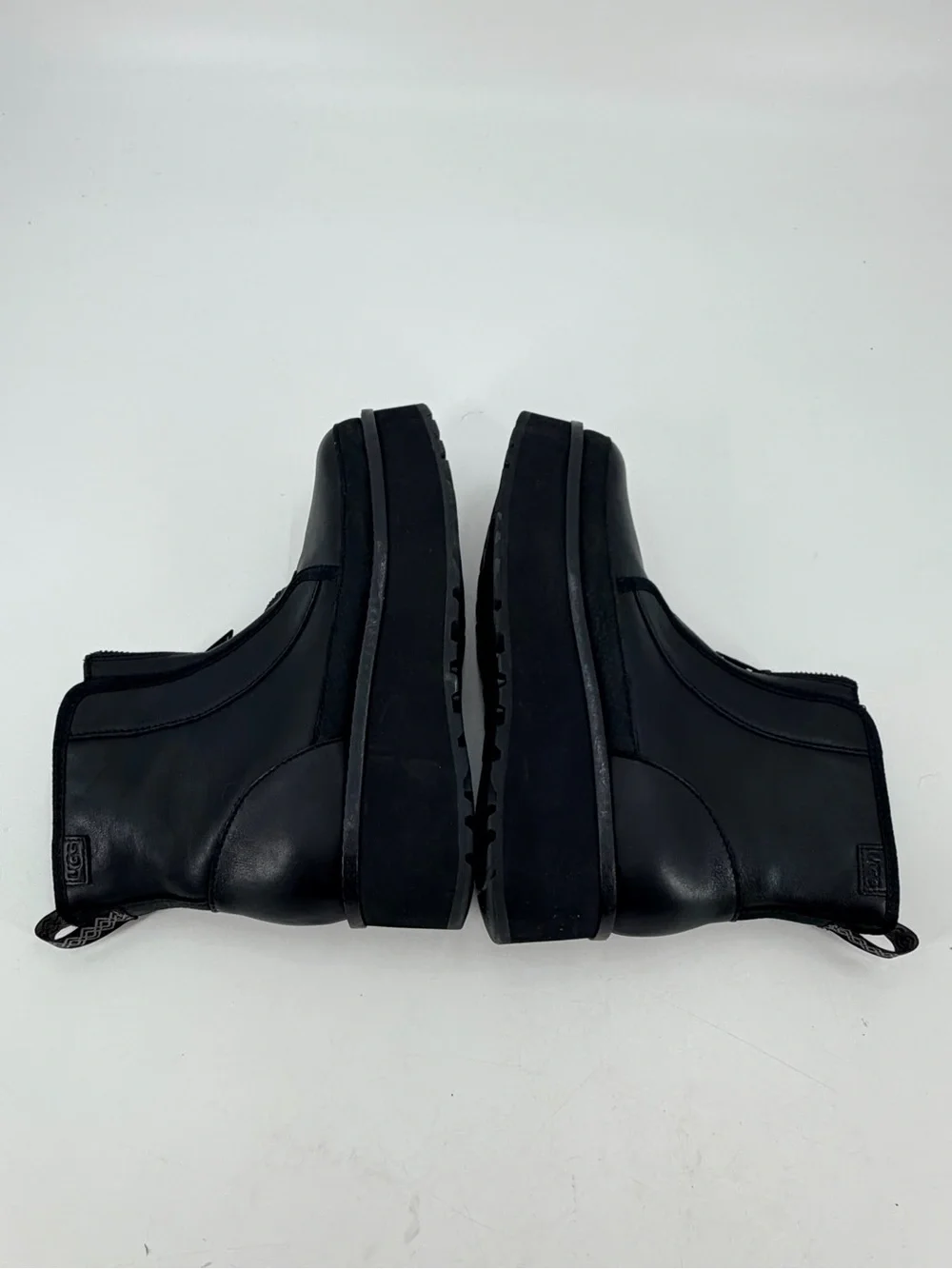 UGG Cityfunc Zip Platform Fashion Boots Womens Size 9.5 Black Water resistant
